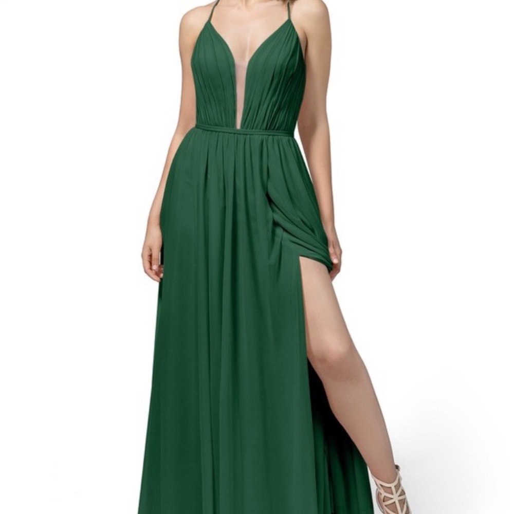 AZAZIE ALINA DRESS A6 DAKR GREEN